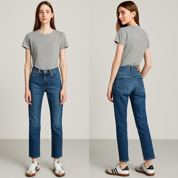 ABERCROMBIE & FITCH⭐ Women’s Mid-Rise Straight Leg Jeans 👖💫🌿 Size 00R - Picture 4 of 16